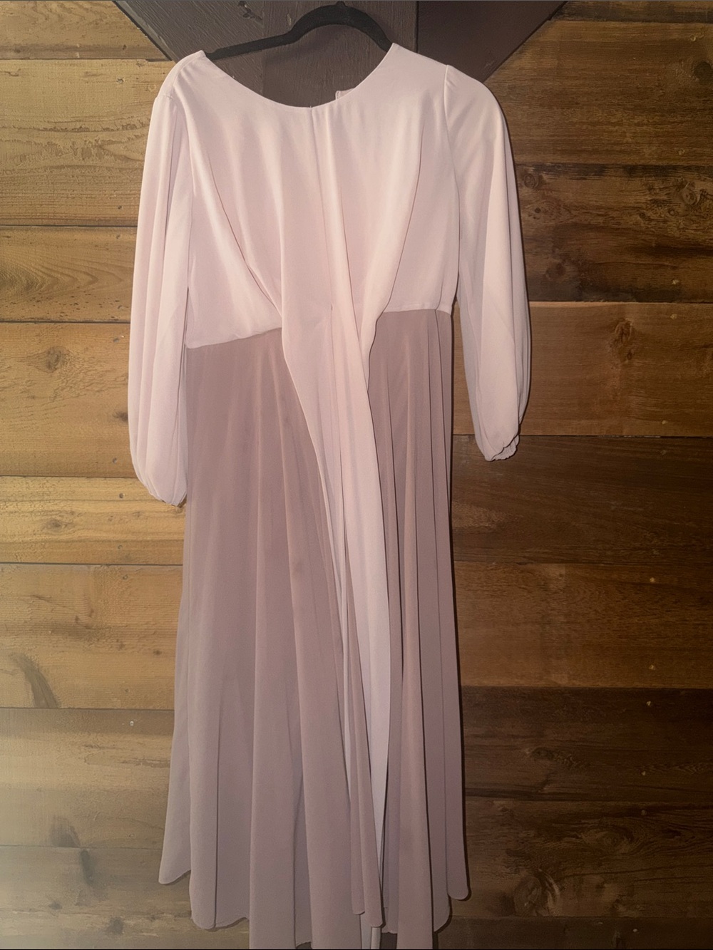 Dainty Jewells Blush Pink and Taupe Two-Tone Pleated Dress